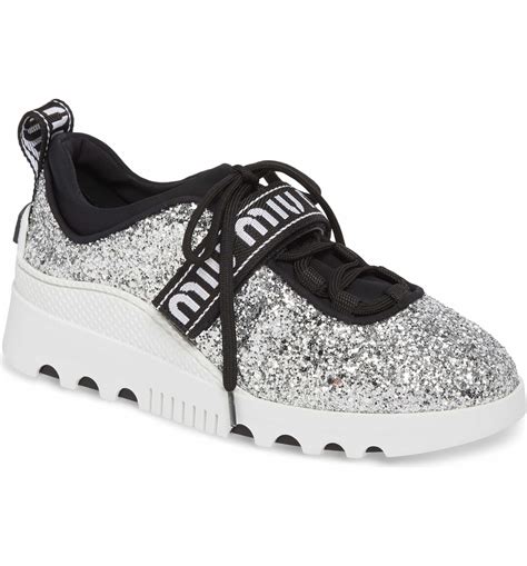 miu miu logo strap platform sneaker|Women's Miu Miu Platform Shoes .